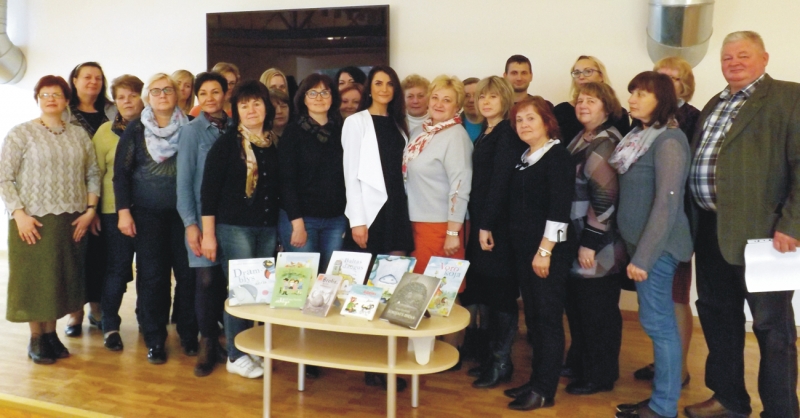 <strong>Per knygų dovanojimo akciją Lazdijų viešojoje bibliotekoje.</strong>